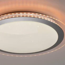 Luminaires Leuchten Direkt Plafonnier Leuchten-Direkt CYBA LED Argenté, 2 lumières, Télécommandes, Changeur de couleurs* Éclairage Led