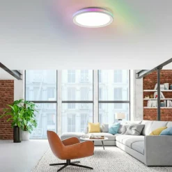 Luminaires Leuchten Direkt Plafonnier Leuchten-Direkt RIBBON LED Blanc, 2 lumières, Télécommandes, Changeur de couleurs* Éclairage Led