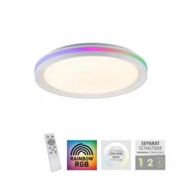 Luminaires Leuchten Direkt Plafonnier Leuchten-Direkt RIBBON LED Blanc, 2 lumières, Télécommandes, Changeur de couleurs* Éclairage Led