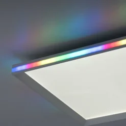 Luminaires Leuchten Direkt Plafonnier Leuchten-Direkt GALACTICA LED Blanc, 2 lumières, Télécommandes, Changeur de couleurs* Éclairage Led