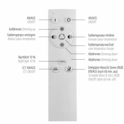 Luminaires Leuchten Direkt Plafonnier Leuchten-Direkt ASTRO LED Noir, 2 lumières, Télécommandes, Changeur de couleurs* Éclairage Led