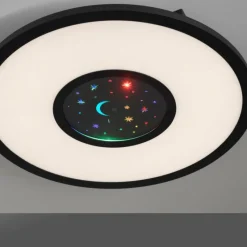 Luminaires Leuchten Direkt Plafonnier Leuchten-Direkt ASTRO LED Noir, 2 lumières, Télécommandes, Changeur de couleurs* Éclairage Led