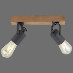 Lampes Vintages & Rétros-Luminaires Leuchten Direkt Plafonnier Leuchten-Direkt CANOP Écru, Noir, 2 lumières