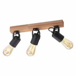 Lampes En Bois-Luminaires Leuchten Direkt Plafonnier Leuchten-Direkt CANOP Écru, Noir, 3 lumières