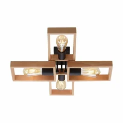 Lampes Vintages & Rétros-Luminaires Leuchten Direkt Plafonnier Leuchten-Direkt FRANKY Noir, 4 lumières