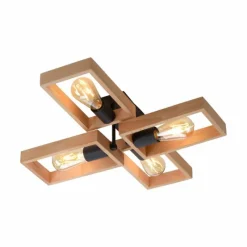 Lampes Vintages & Rétros-Luminaires Leuchten Direkt Plafonnier Leuchten-Direkt FRANKY Noir, 4 lumières