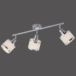 Lampes En Tissu-Luminaires Leuchten Direkt Plafonnier Leuchten-Direkt ACCOR Argenté, 3 lumières