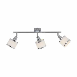 Lampes En Tissu-Luminaires Leuchten Direkt Plafonnier Leuchten-Direkt ACCOR Argenté, 3 lumières