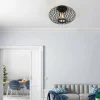 Style Boho-Chic-Luminaires Leuchten Direkt Plafonnier LeuchtenDirekt RACOON Noir, 1 lumière