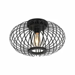 Style Boho-Chic-Luminaires Leuchten Direkt Plafonnier LeuchtenDirekt RACOON Noir, 1 lumière