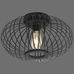 Style Boho-Chic-Luminaires Leuchten Direkt Plafonnier LeuchtenDirekt RACOON Noir, 1 lumière