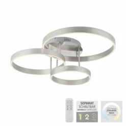 Luminaires Leuchten Direkt Plafonnier Leuchten-Direkt LILLUTI LED Argenté, 2 lumières, Télécommandes* Éclairage Led