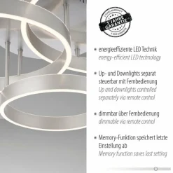 Luminaires Leuchten Direkt Plafonnier Leuchten-Direkt LILLUTI LED Argenté, 2 lumières, Télécommandes* Éclairage Led
