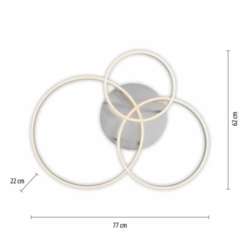 Luminaires Leuchten Direkt Plafonnier Leuchten-Direkt LILLUTI LED Argenté, 2 lumières, Télécommandes* Éclairage Led