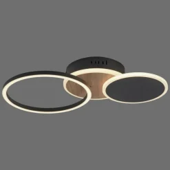 Lampes En Bois-Luminaires Leuchten Direkt Plafonnier Leuchten-Direkt SEVENT LED Couleur bois, Noir, 1 lumière