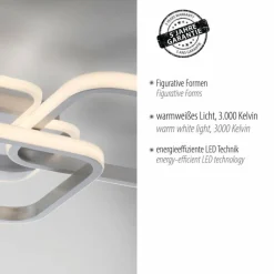 Luminaires Leuchten Direkt Plafonnier Leuchten-Direkt SEVENT LED Argenté, 1 lumière* Éclairage Led