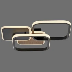 Lampes En Bois-Luminaires Leuchten Direkt Plafonnier Leuchten-Direkt SEVENT LED Couleur bois, Noir, 1 lumière