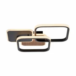 Lampes En Bois-Luminaires Leuchten Direkt Plafonnier Leuchten-Direkt SEVENT LED Couleur bois, Noir, 1 lumière