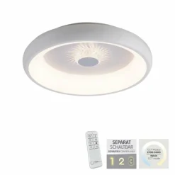 Luminaires Leuchten Direkt Plafonnier Leuchten-Direkt VERTIGO LED Blanc, 1 lumière, Télécommandes* Éclairage Led
