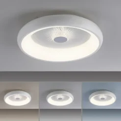 Luminaires Leuchten Direkt Plafonnier Leuchten-Direkt VERTIGO LED Blanc, 1 lumière, Télécommandes* Éclairage Led