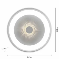 Luminaires Leuchten Direkt Plafonnier Leuchten-Direkt VERTIGO LED Blanc, 1 lumière, Télécommandes* Éclairage Led