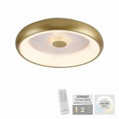 Lampes Dorées-Luminaires Leuchten Direkt Plafonnier Leuchten-Direkt VERTIGO LED Or, 1 lumière, Télécommandes