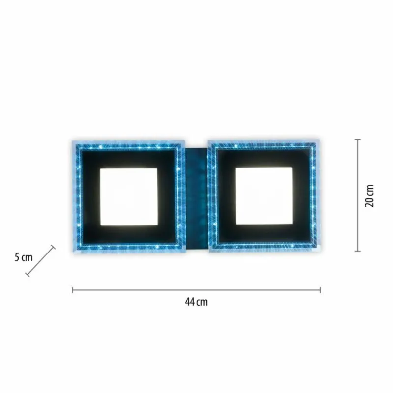 Luminaires Leuchten Direkt Plafonnier Leuchten-Direkt ACRI LED Noir, 2 lumières, Télécommandes* Éclairage Led