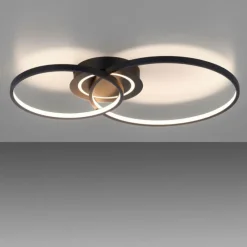 Luminaires Leuchten Direkt Plafonnier Leuchten-Direkt ASMINA LED Noir, 2 lumières* Éclairage Led