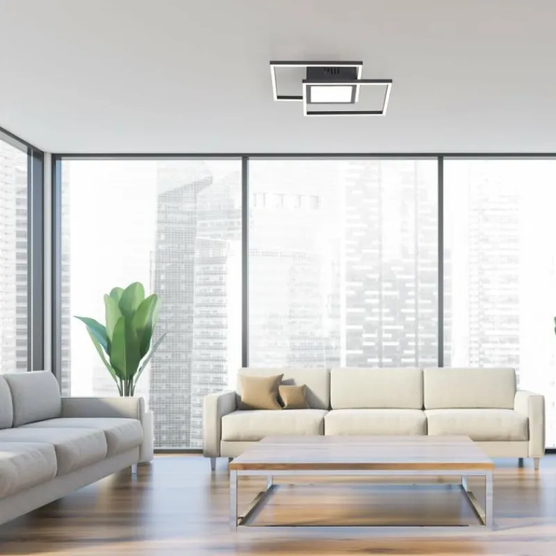 Luminaires Leuchten Direkt Plafonnier Leuchten-Direkt ASMIN LED Noir, 1 lumière* Éclairage Led