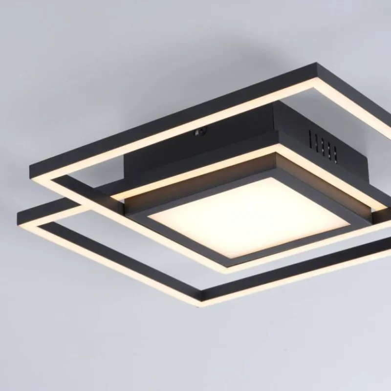 Luminaires Leuchten Direkt Plafonnier Leuchten-Direkt ASMIN LED Noir, 1 lumière* Éclairage Led