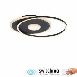 Luminaires Leuchten Direkt Plafonnier Leuchten-Direkt DOMINO LED Noir, 1 lumière* Éclairage Led