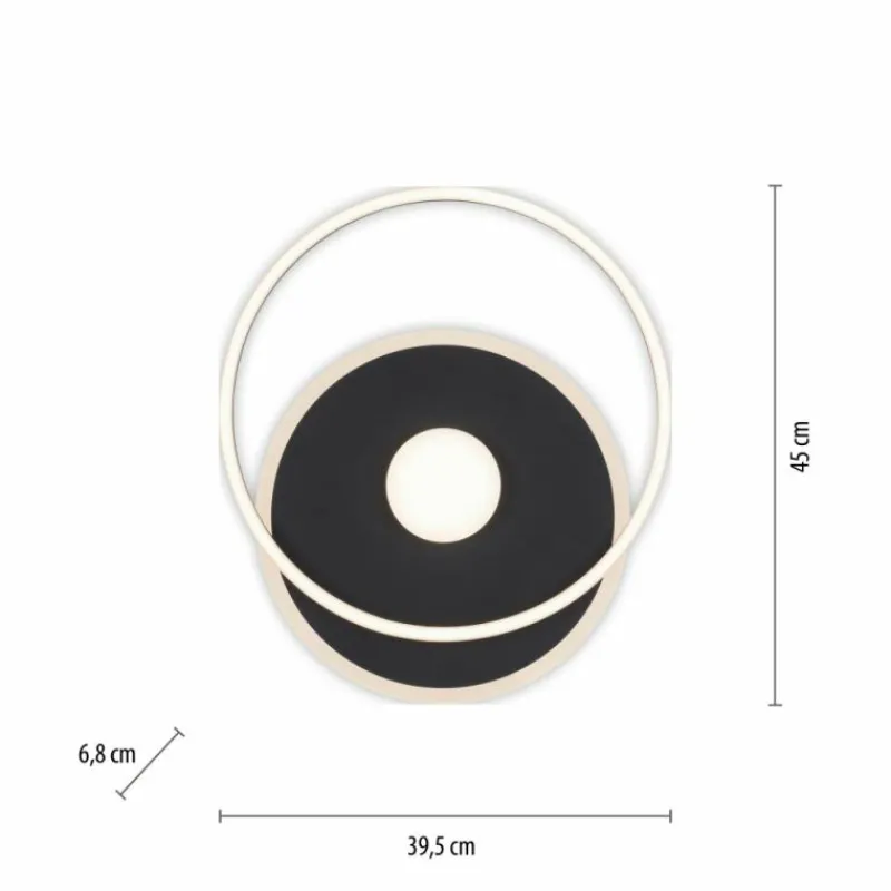 Luminaires Leuchten Direkt Plafonnier Leuchten-Direkt DOMINO LED Noir, 1 lumière* Éclairage Led