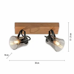 Luminaires Scandinaves-Luminaires Leuchten Direkt Plafonnier Leuchten-Direkt GREEN LANGSTRÖM Écru, Noir, 2 lumières