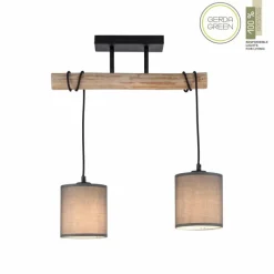 Luminaires Scandinaves-Luminaires Leuchten Direkt Plafonnier Leuchten-Direkt GREEN TRIBU Écru, Noir, 2 lumières