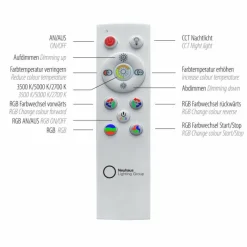 Luminaires Leuchten Direkt Plafonnier Leuchten-Direkt TUNEL LED Noir, 1 lumière, Télécommandes, Changeur de couleurs* Éclairage Led