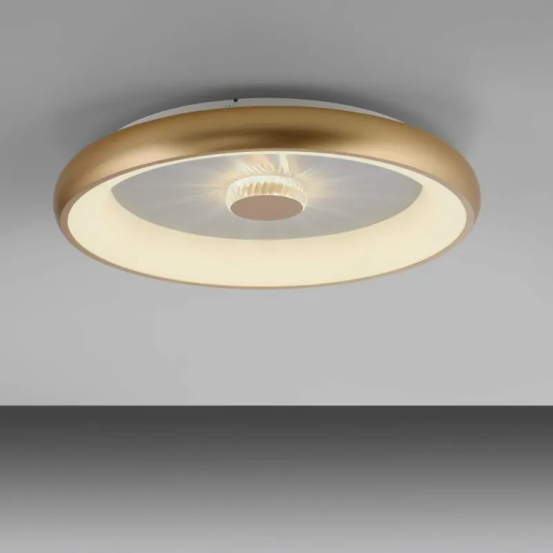 Lampes Dorées-Luminaires Leuchten Direkt Plafonnier Leuchten-Direkt VERTIGO LED Or, 1 lumière, Télécommandes