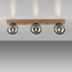 Suspension Verre Fumé-Luminaires Leuchten Direkt Plafonnier Leuchten-Direkt GREEN WIDOW Écru, Noir, 3 lumières