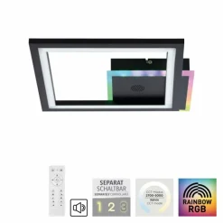 Luminaires Leuchten Direkt Plafonnier Leuchten-Direkt MUSIKA LED Noir, 1 lumière, Télécommandes, Changeur de couleurs* Éclairage Led