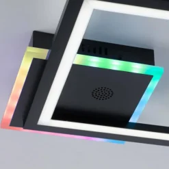 Luminaires Leuchten Direkt Plafonnier Leuchten-Direkt MUSIKA LED Noir, 1 lumière, Télécommandes, Changeur de couleurs* Éclairage Led