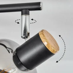 Suspension Verre Fumé-hofstein Plafonnier Lexington Noir, 2 lumières