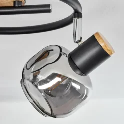 Suspension Verre Fumé-hofstein Plafonnier Lexington Noir, 3 lumières