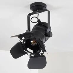 Lampes Industrielles-hofstein Plafonnier Lichinga Noir, 1 lumière