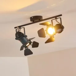 hofstein Plafonnier Lichinga Noir, 2 lumières* Spots Et Projecteurs