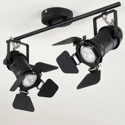 hofstein Plafonnier Lichinga Noir, 2 lumières* Spots Et Projecteurs