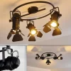Lampes Industrielles-hofstein Plafonnier Lichinga Noir, 3 lumières