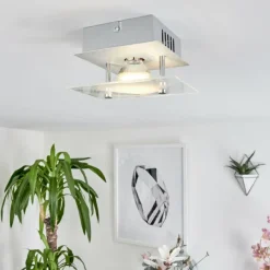 hofstein Plafonnier Liestal LED Aluminium, 1 lumière