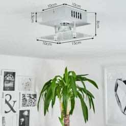 hofstein Plafonnier Liestal LED Aluminium, 1 lumière