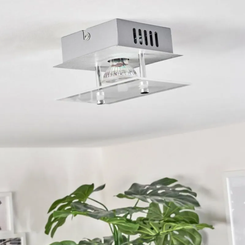 hofstein Plafonnier Liestal LED Nickel mat, 1 lumière