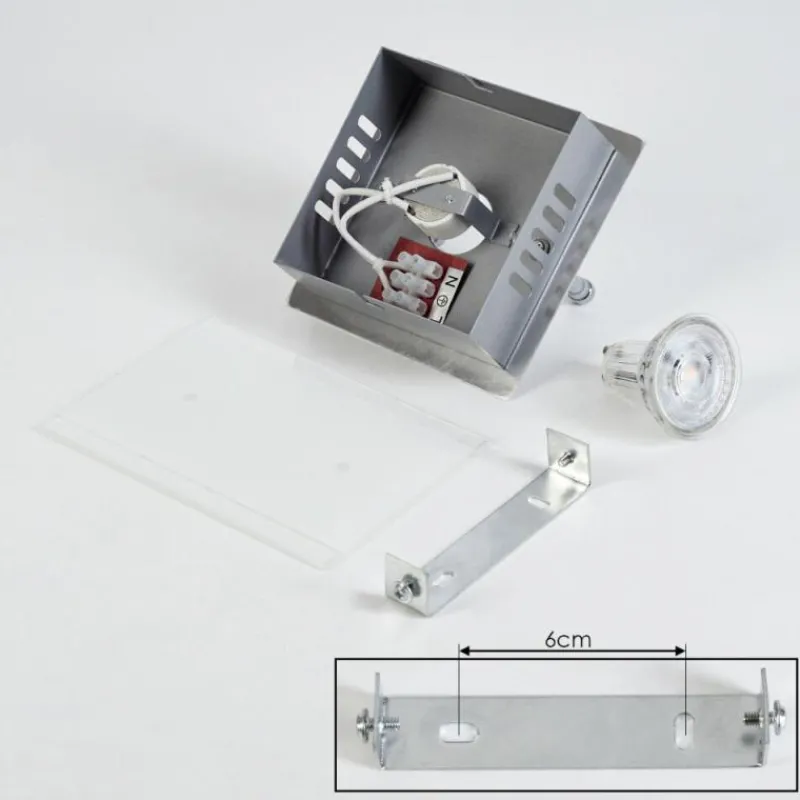 hofstein Plafonnier Liestal LED Nickel mat, 1 lumière