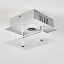 hofstein Plafonnier Liestal LED Nickel mat, 1 lumière